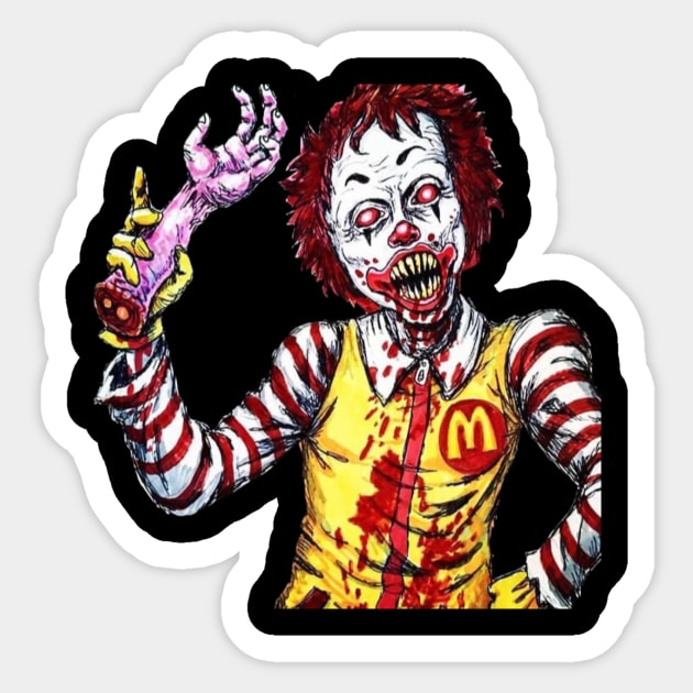 Evil Ronald McDonald Sticker by ArtRooTs